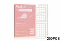 Pink Pimple Patch Hydrocolloid box shown next to several sheets of round white adhesive patches on a white background, with '200PCS' text in the lower right.